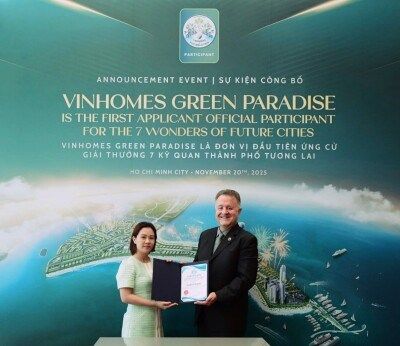 Vinhomes Green Paradise recognized as the first official participant of the global campaign "7 Wonders of Future Cities"